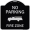 Signmission Designer Series-No Parking Fire Zone With Fire Truck Graphic, 18" x 18", BS-1818-9951 A-DES-BS-1818-9951 - alternate 1